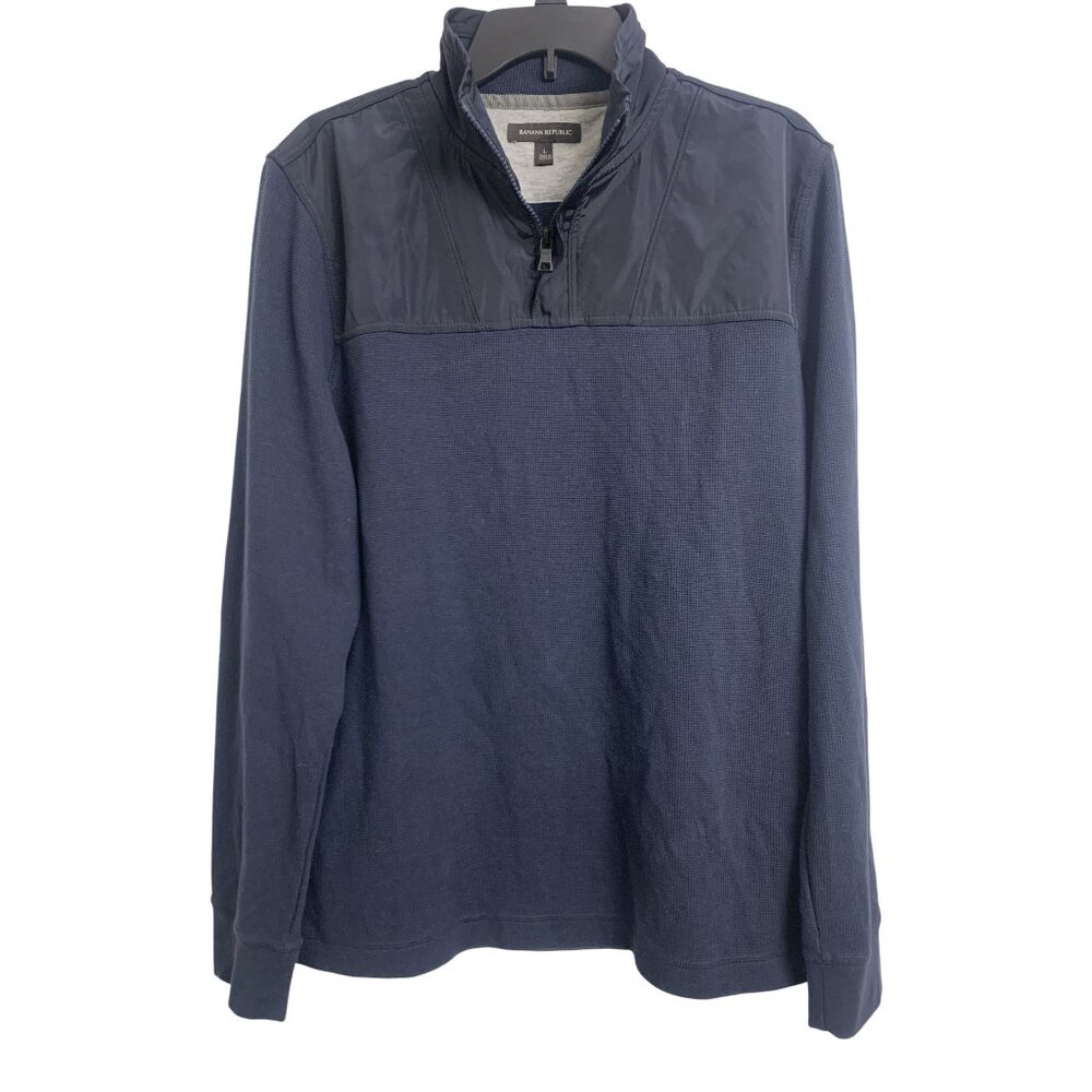 Banana Republic Quarter Zip Knit Pullover Sweater Size L